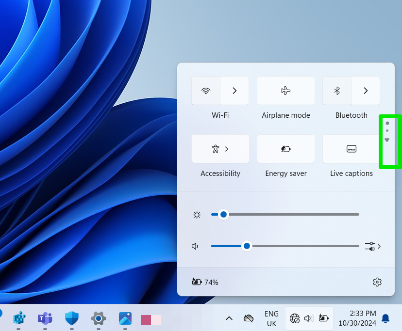 New Quick Settings