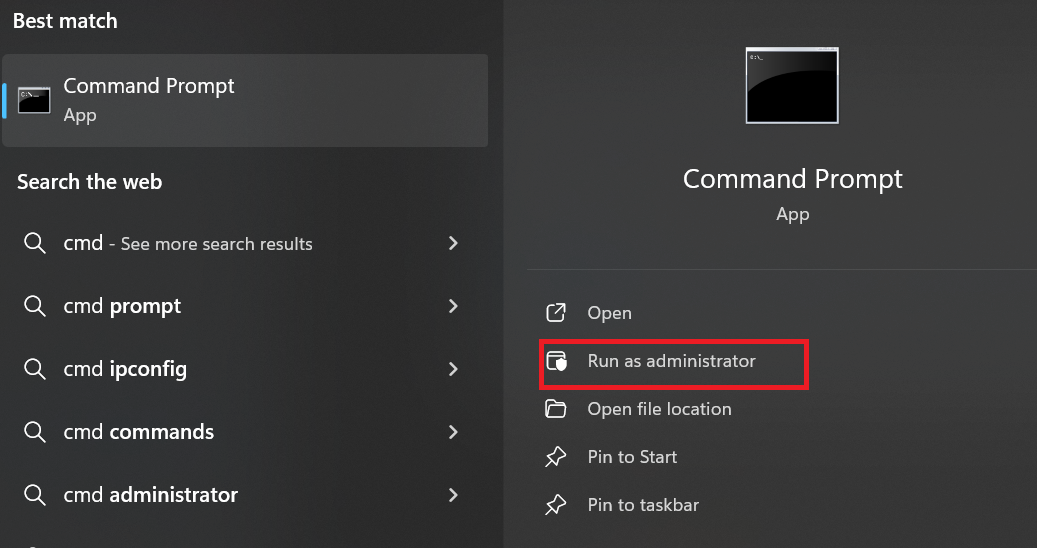 Run Command Prompt as Admin