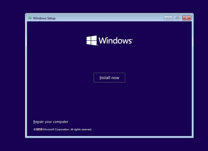 Select <em>Next</em> and then click <em>Repair your computer</em>