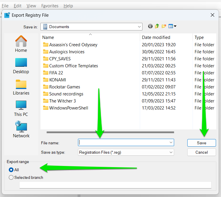 Choose a folder where you’d like to save the backup, select a name, and then click the Save button