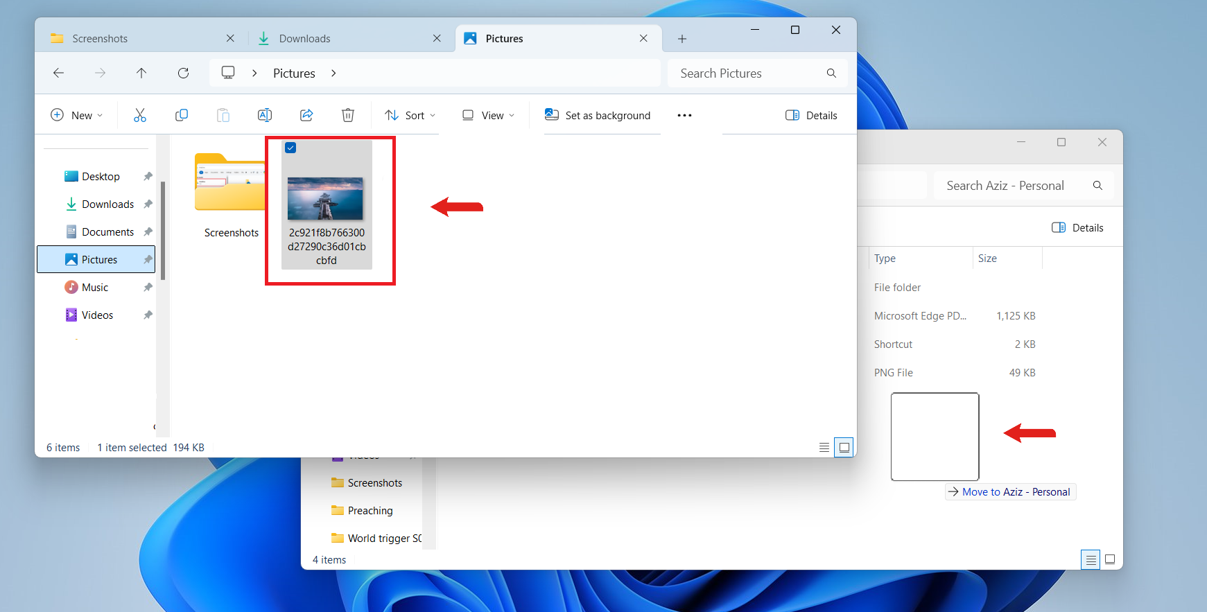 Open File Explorer and go to the OneDrive folder