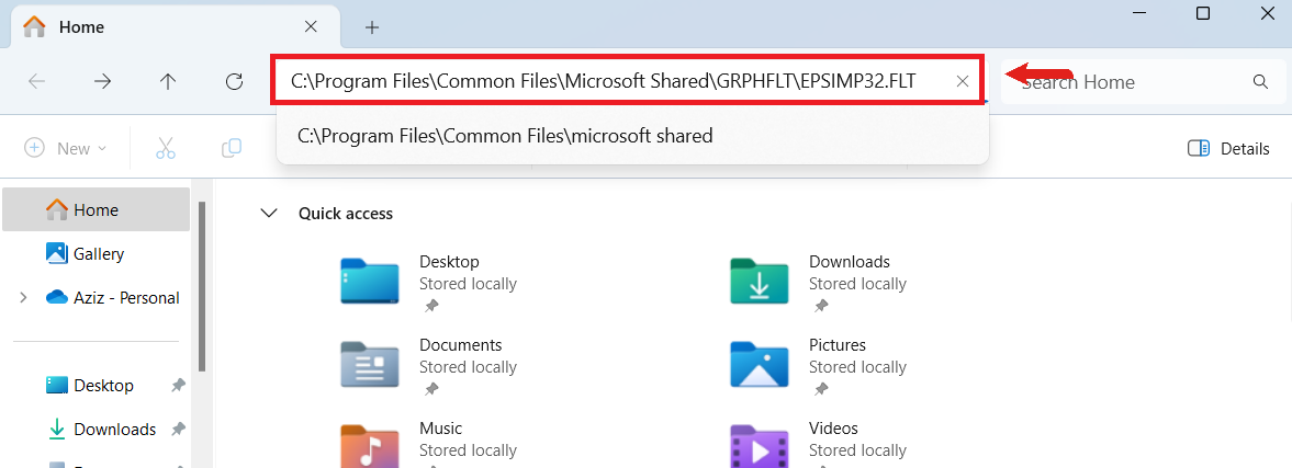To verify if it’s valid or not, copy the path of the entry, open File Explorer, and paste it into the address bar and see if it leads to an existing file