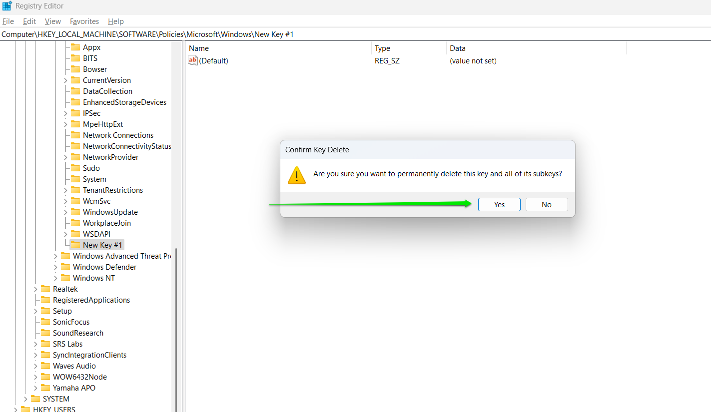 You can also select the item and press the Delete button on your keyboard or click the Edit menu and choose Delete