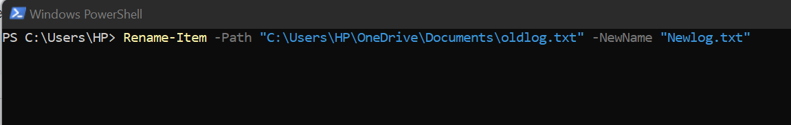 Rename-Item renames files or directories. It is beneficial for bulk renaming scripts or restructuring directories