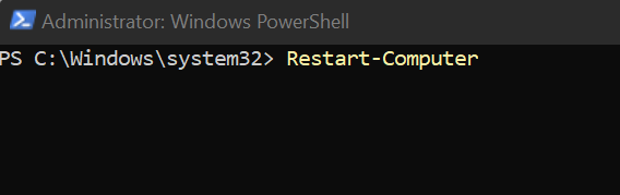 The Restart-Computer command allows you to reboot a system either locally or remotely