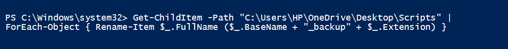 ForEach-Object processes each item in a collection one at a time