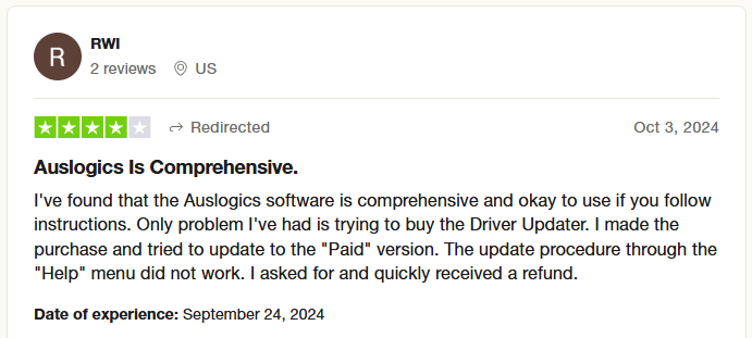 Auslogics Registry Cleaner has gathered a lot of feedback from users on Trustpilot, and the reviews are generally positive