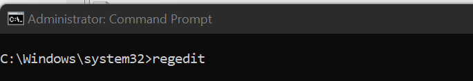 To open the Registry Editor from the Command Prompt, simply type regedit