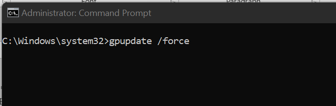 Gpupdate is a nifty command that forces an immediate update of Group Policy