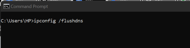 ipconfig /flushdns clears saved website addresses to fix connection issues