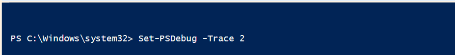 You can enable script tracing by using Set-PSDebug -Trace 2 In your PowerShell session, type the following command and press Enter: Set-PSDebug -Trace 2