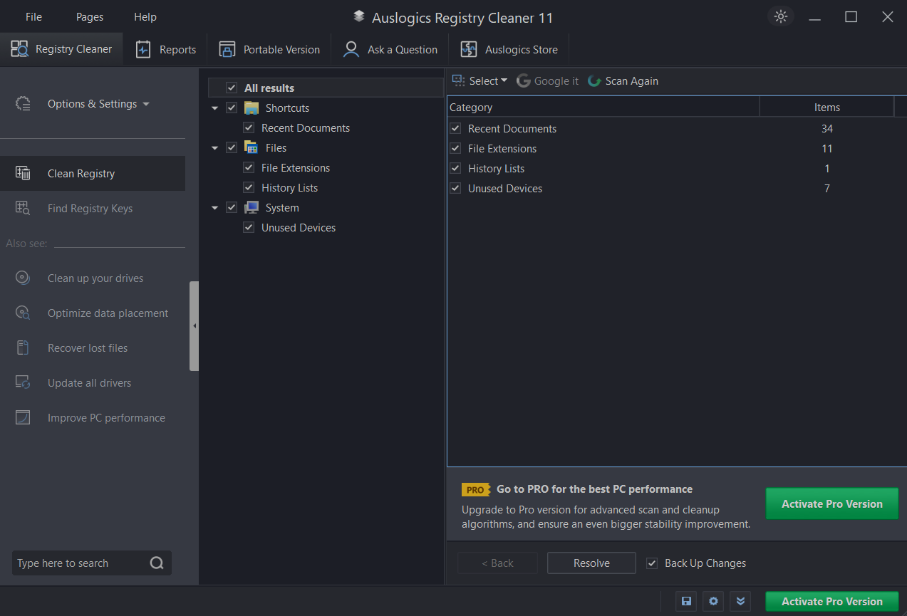 Run your first scan to resolve any registry issues