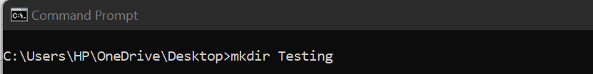  If you are already in the directory where you want to create the folder, simply type mkdir followed by the name you want to assign to the folder