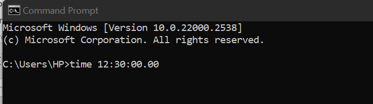 To set the system time, type the following command and replace new_time with the desired time
