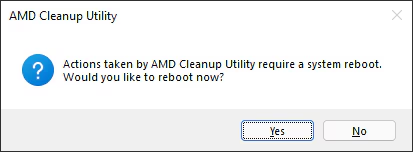 Click Yes, as AMD recommends allowing the tool to run in Safe Mode