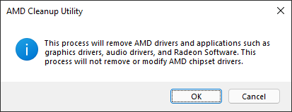 Select OK and allow the process to run