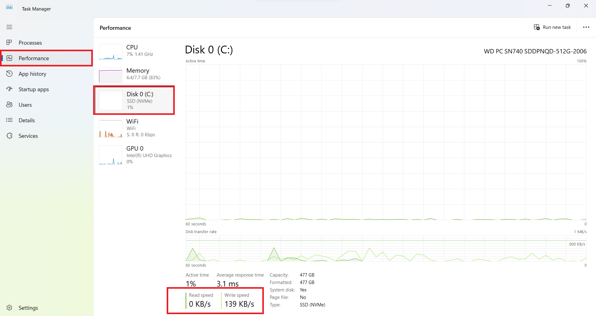 Select the drive you want to view