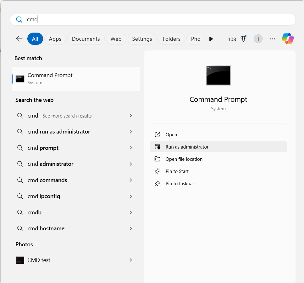 Click on Run as Administrator