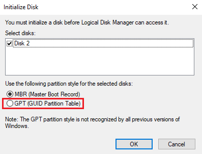 Pick MBR only if you must support an old PC or legacy OS that won’t boot from GPT