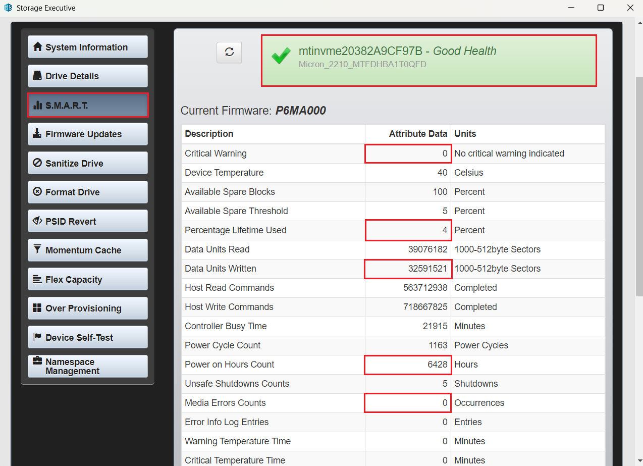 Go to the S.M.A.R.T. tab and check your drive’s status at the top of the app window