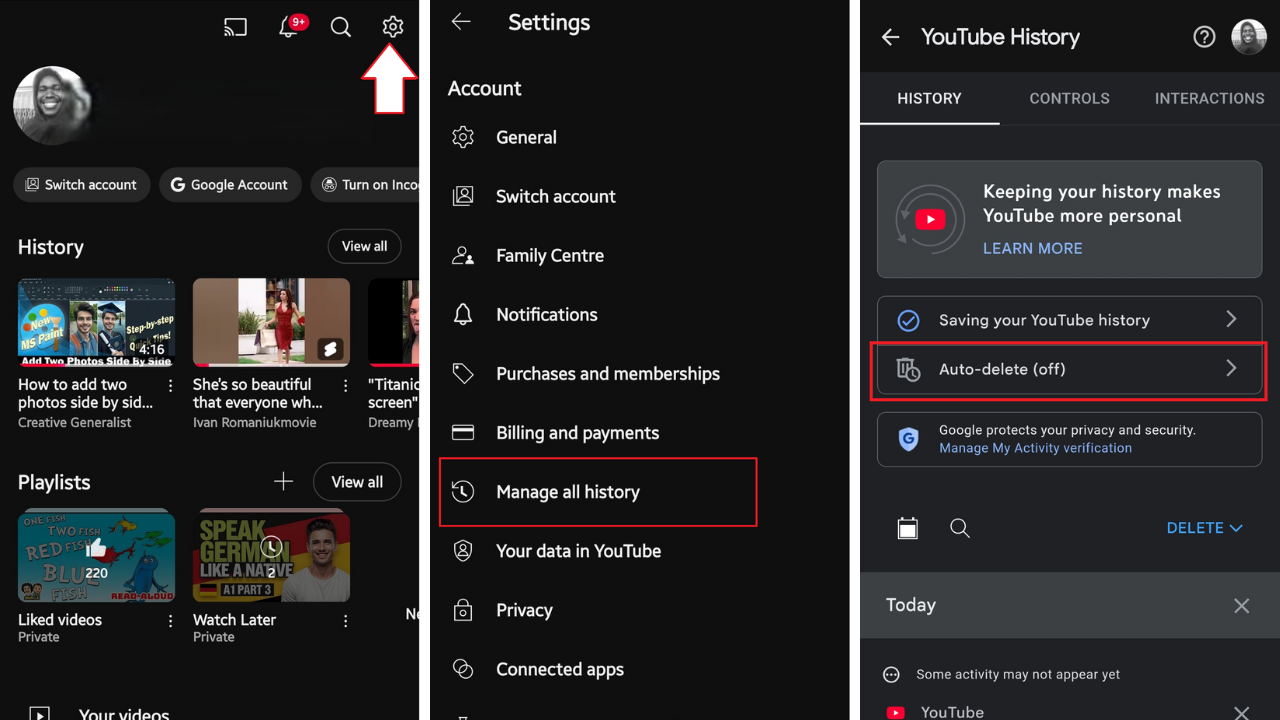 Tap the Auto-delete option