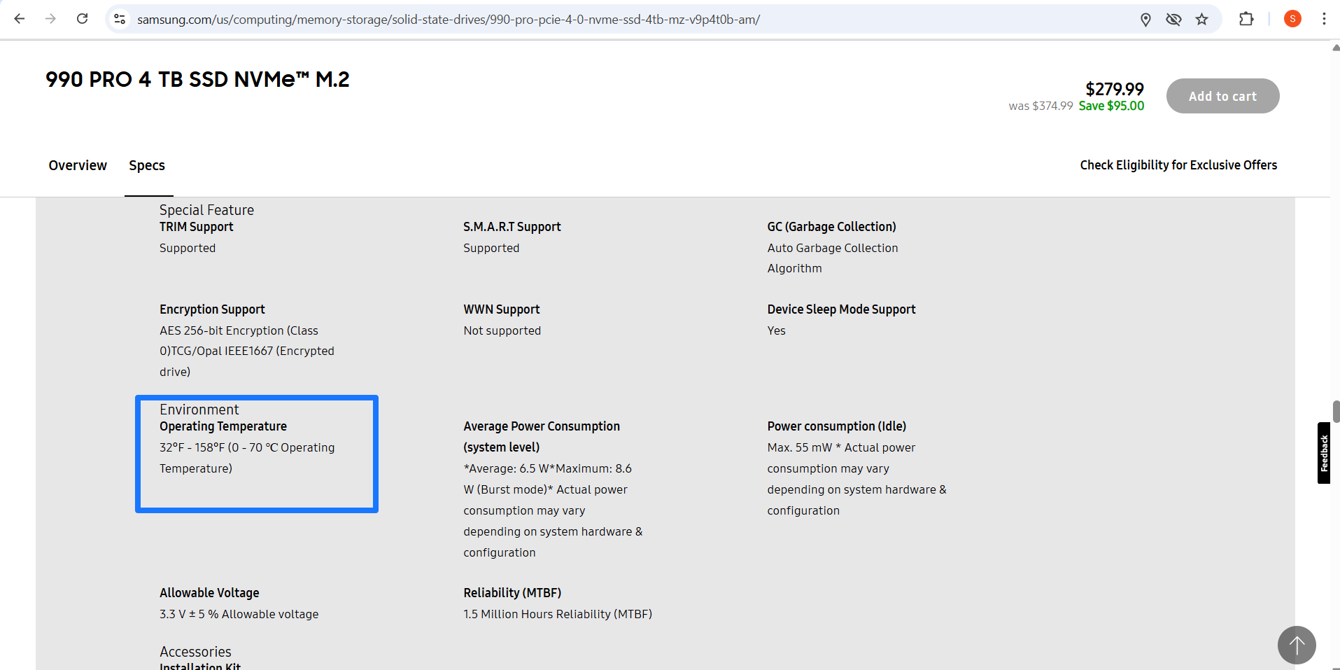 Most consumer SSDs are designed to operate comfortably within a temperature range of 30°C to 70°C