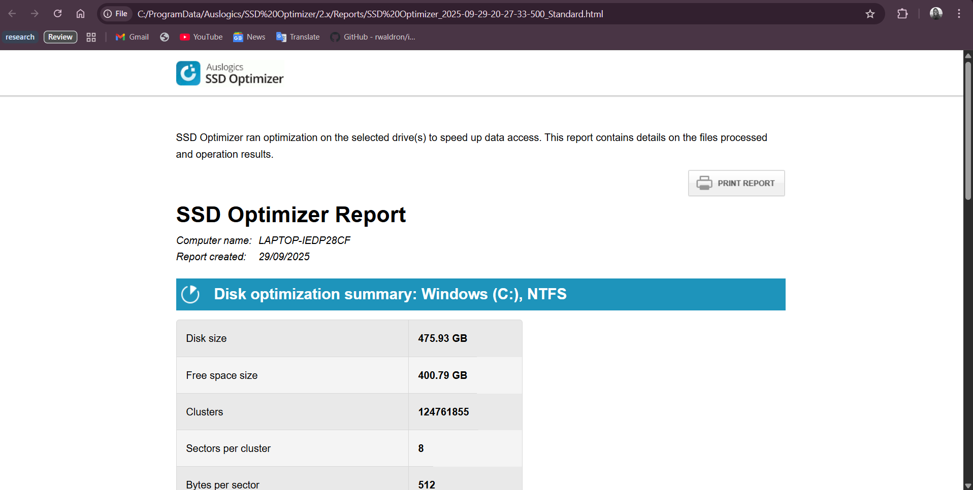 To view a report, select it and then click the blue View Report button below