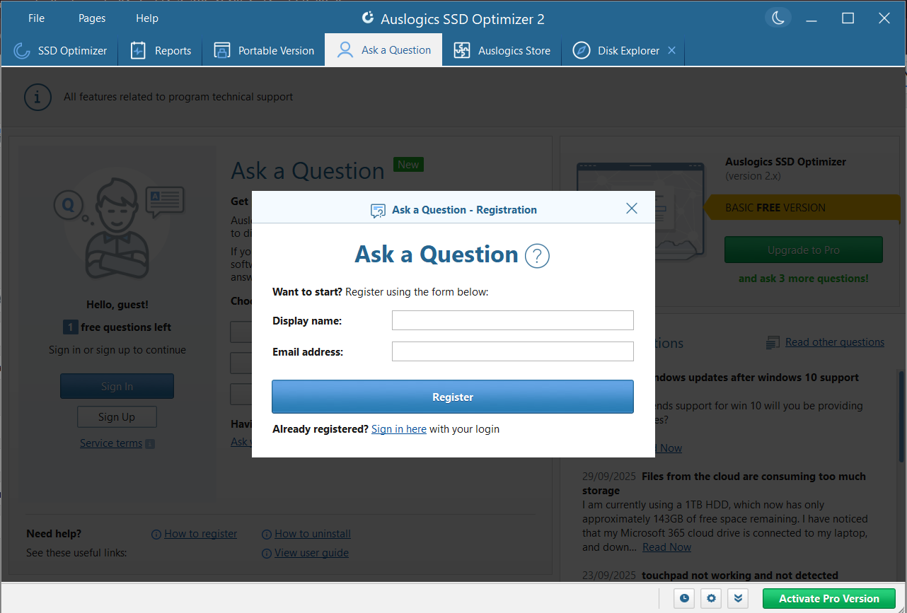 click the Sign Up button