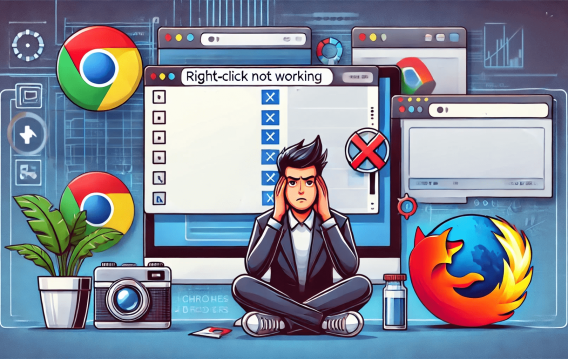 Como corrigir o botão direito que não funciona no Chrome e no Firefox